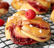 Rasberry Twisted Buns
